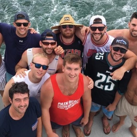 a group of people posing for the camera